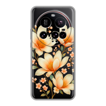 Силиконовый чехол на Xiaomi 15 Ultra с принтом Цветы
