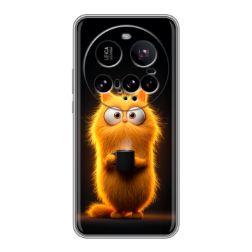 Силиконовый чехол на Xiaomi 15 Ultra с принтом Смешной кот