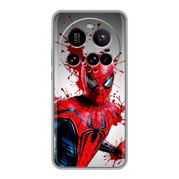 Силиконовый чехол на Xiaomi 15 Ultra с принтом Spiderman Человек паук