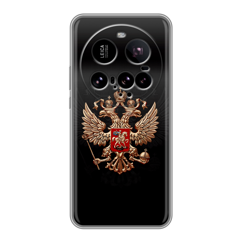 Силиконовый чехол на Xiaomi 15 Ultra с принтом Герб России Силиконовый чехол на Xiaomi 15 Ultra с принтом Герб России