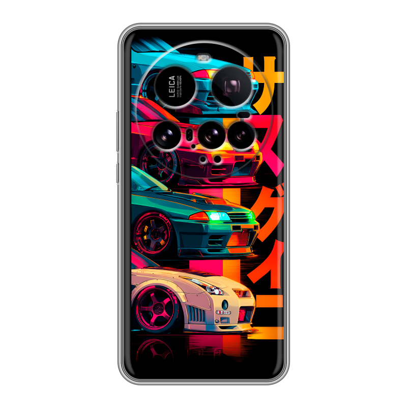 Силиконовый чехол на Xiaomi 15 Ultra с принтом Гоночные машины Силиконовый чехол на Xiaomi 15 Ultra с принтом Гоночные машины