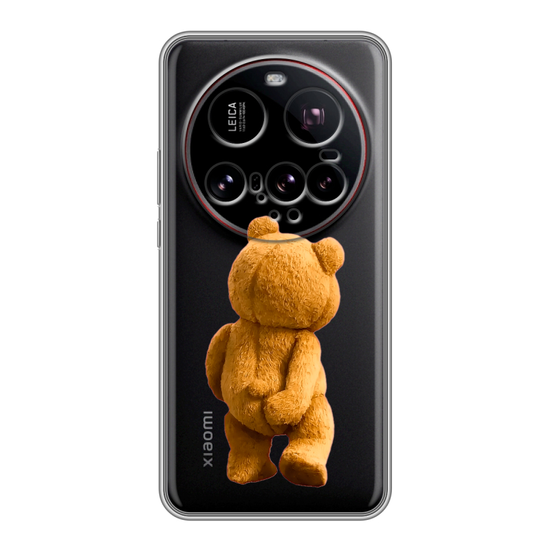 Силиконовый чехол на Xiaomi 15 Ultra с принтом Медведь Силиконовый чехол на Xiaomi 15 Ultra с принтом Медведь