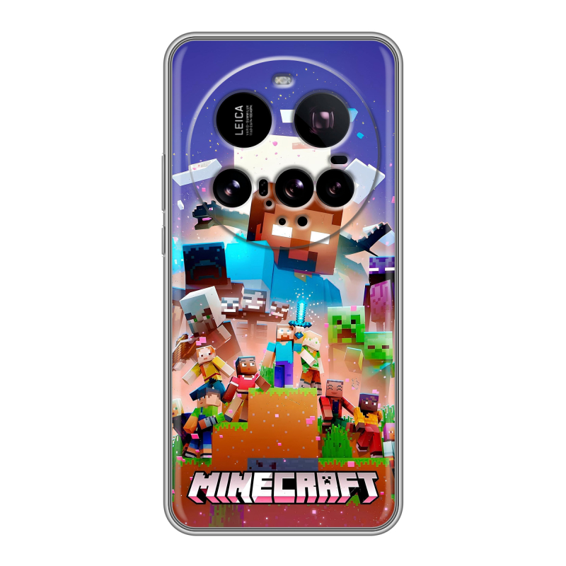 Силиконовый чехол на Xiaomi 15 Ultra с принтом Майнкрафт Minecraft Силиконовый чехол на Xiaomi 15 Ultra с принтом Майнкрафт Minecraft