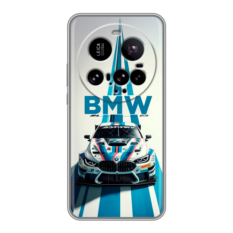 Силиконовый чехол на Xiaomi 15 Ultra с принтом БМВ BMW Силиконовый чехол на Xiaomi 15 Ultra с принтом БМВ BMW