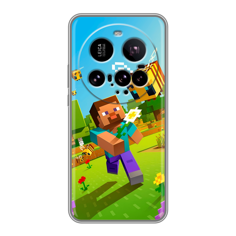 Силиконовый чехол на Xiaomi 15 Ultra с принтом Майнкрафт Minecraft Силиконовый чехол на Xiaomi 15 Ultra с принтом Майнкрафт Minecraft