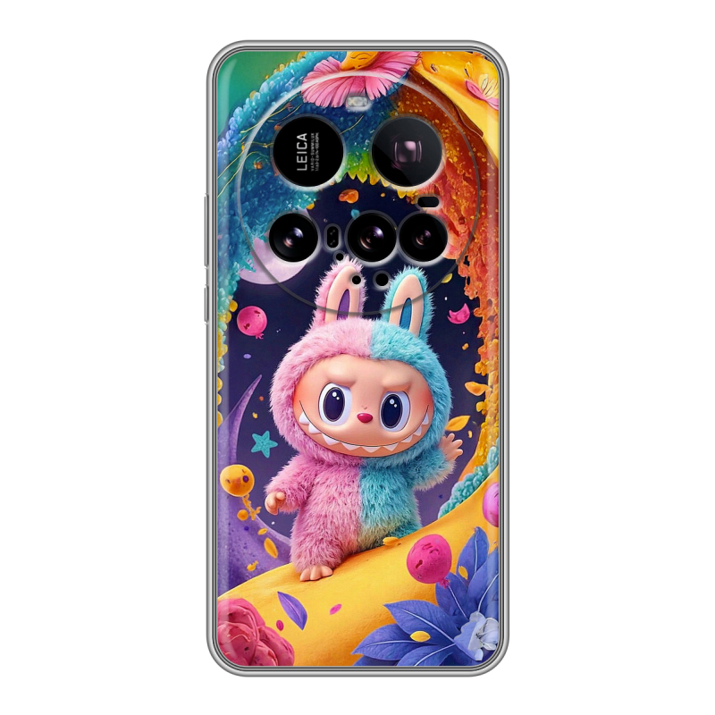 Силиконовый чехол на Xiaomi 15 Ultra с принтом Labubu Лабубу Силиконовый чехол на Xiaomi 15 Ultra с принтом Labubu Лабубу
