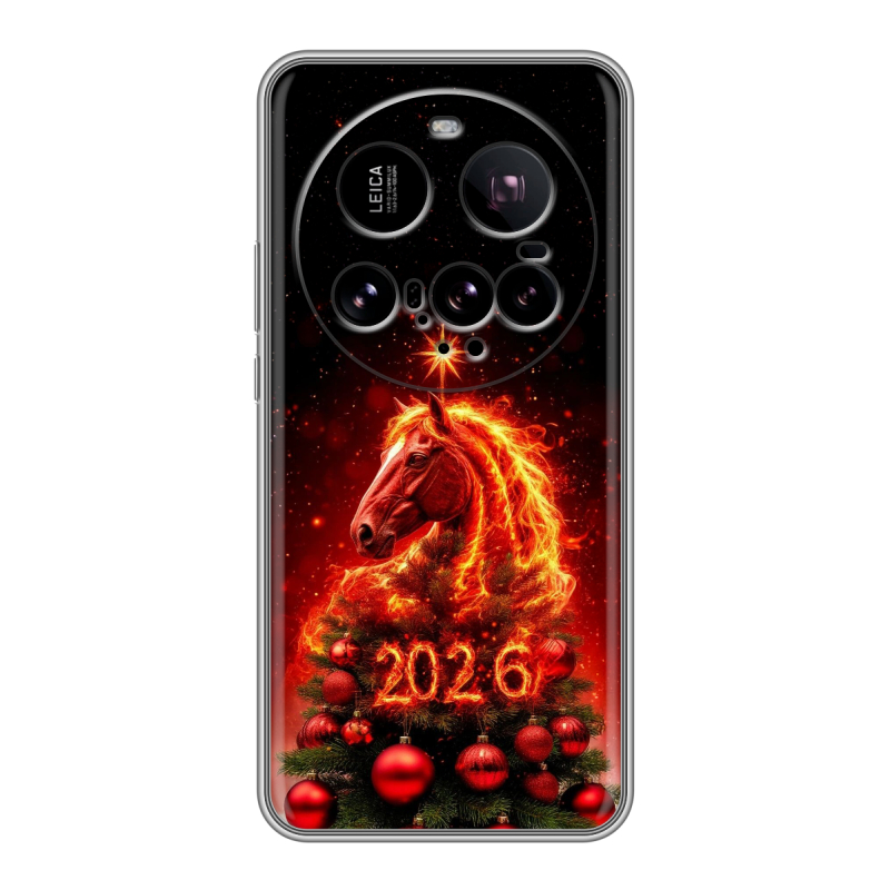 Силиконовый чехол на Xiaomi 15 Ultra с принтом Новый год Силиконовый чехол на Xiaomi 15 Ultra с принтом Новый год