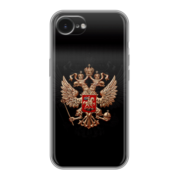 Силиконовый чехол на Iphone 16e с принтом Герб России