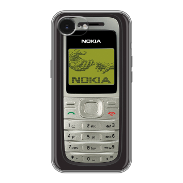Силиконовый чехол на Iphone 16e с принтом Ретро Нокия
