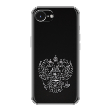 Силиконовый чехол на Iphone 16e с принтом Герб России