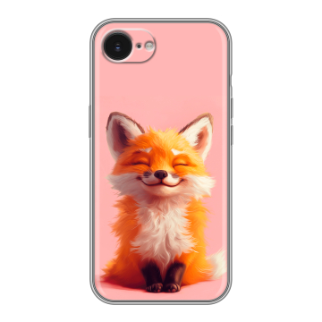 Силиконовый чехол на Iphone 16e с принтом милая лиса