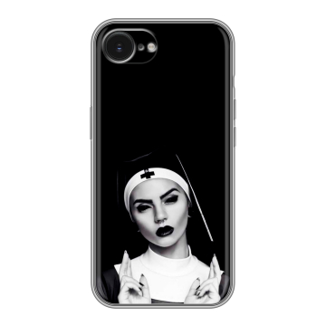 Силиконовый чехол на Iphone 16e с принтом монашка Силиконовый чехол на Iphone 16e с принтом монашка