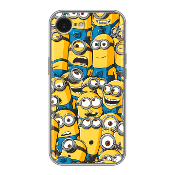 Силиконовый чехол на Iphone 16e с принтом Миньоны