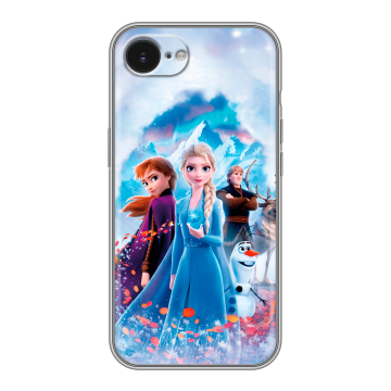 Силиконовый чехол на Iphone 16e с принтом Холодное сердце Frozen