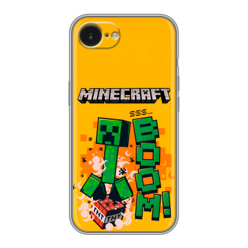 Силиконовый чехол на Iphone 16e с принтом Майнкрафт Minecraft