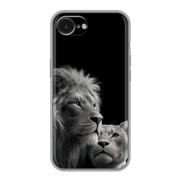 Силиконовый чехол на Iphone 16e с принтом Лев кошки Силиконовый чехол на Iphone 16e с принтом Лев кошки