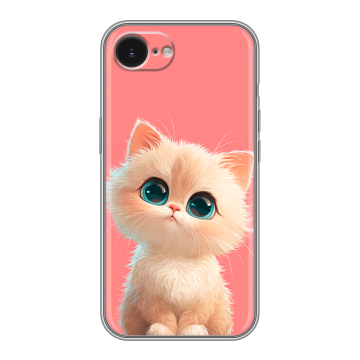 Силиконовый чехол на Iphone 16e с принтом Розовый котенок Силиконовый чехол на Iphone 16e с принтом Розовый котенок