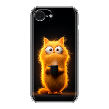 Силиконовый чехол на Iphone 16e с принтом Смешной кот