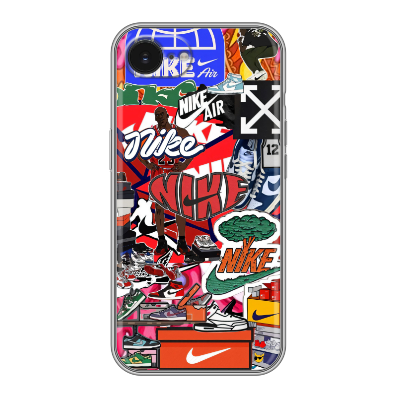 Силиконовый чехол на Iphone 16e с принтом Найк Nike яркий Силиконовый чехол на Iphone 16e с принтом Найк Nike яркий