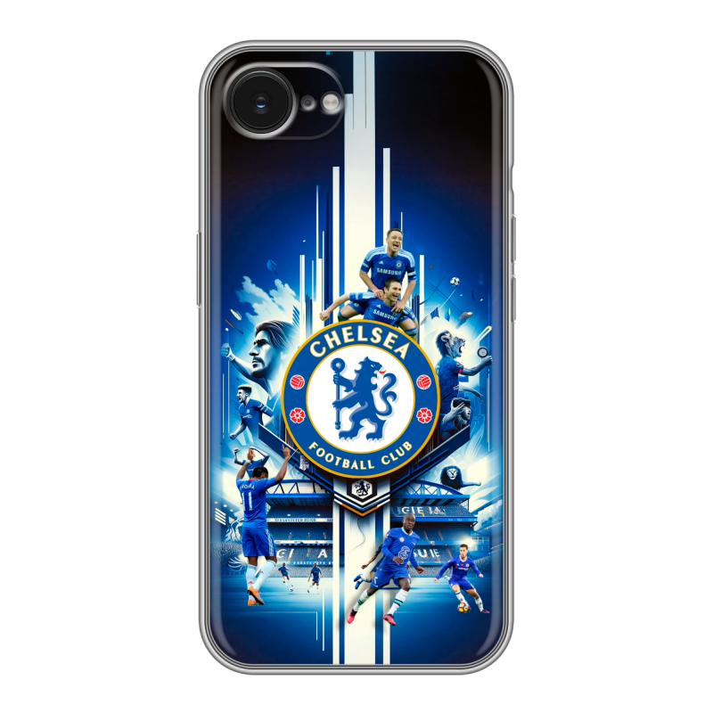Силиконовый чехол на Iphone 16e с принтом Chelsea Челси Силиконовый чехол на Iphone 16e с принтом Chelsea Челси