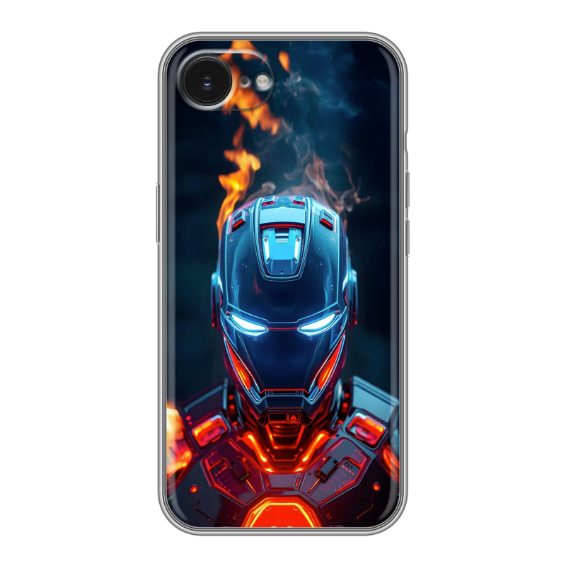 Силиконовый чехол на Iphone 16e с принтом IronMan Железный человек Силиконовый чехол на Iphone 16e с принтом IronMan Железный человек
