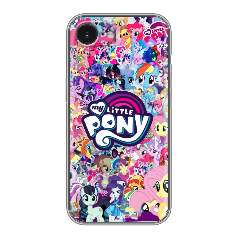 Силиконовый чехол на Iphone 16e с принтом My little pony Дружба чудо Силиконовый чехол на Iphone 16e с принтом My little pony Дружба чудо