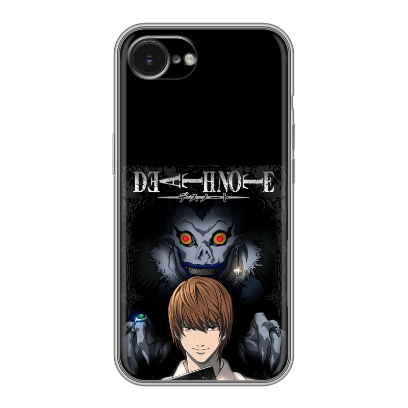 Силиконовый чехол на Iphone 16e с принтом Death note Тетрадь смерти Силиконовый чехол на Iphone 16e с принтом Death note Тетрадь смерти