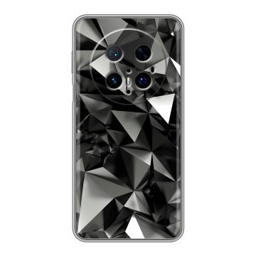 Силиконовый чехол на Huawei Mate 70 Pro с принтом Черные кристаллы