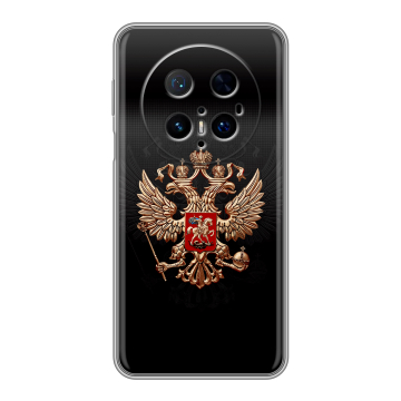 Силиконовый чехол на Huawei Mate 70 Pro с принтом Герб России