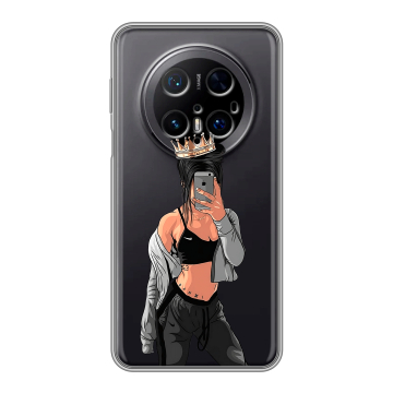Силиконовый чехол на Huawei Mate 70 Pro с принтом Женские принты