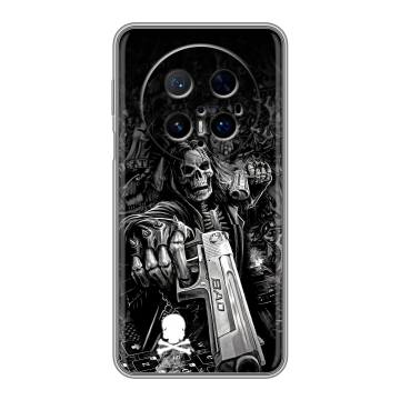 Силиконовый чехол на Huawei Mate 70 Pro с принтом Скелет