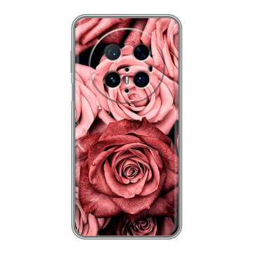 Силиконовый чехол на Huawei Mate 70 Pro с принтом Цветы розы