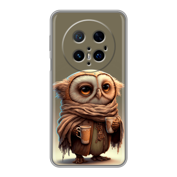 Силиконовый чехол на Huawei Mate 70 Pro с принтом Сова