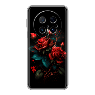 Силиконовый чехол на Huawei Mate 70 Pro с принтом Розы красные Силиконовый чехол на Huawei Mate 70 Pro с принтом Розы красные