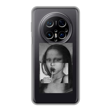 Силиконовый чехол на Huawei Mate 70 Pro с принтом Мона Лиза Силиконовый чехол на Huawei Mate 70 Pro с принтом Мона Лиза