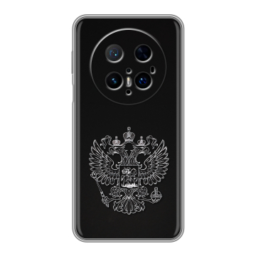 Силиконовый чехол на Huawei Mate 70 Pro с принтом Герб России Силиконовый чехол на Huawei Mate 70 Pro с принтом Герб России