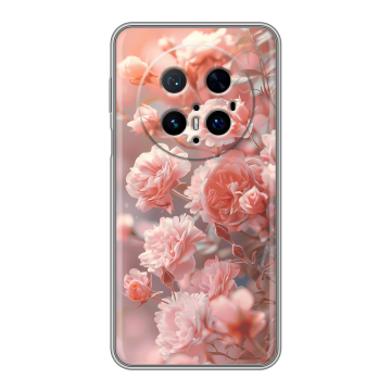 Силиконовый чехол на Huawei Mate 70 Pro с принтом Розовые розы Силиконовый чехол на Huawei Mate 70 Pro с принтом Розовые розы