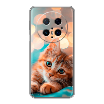 Силиконовый чехол на Huawei Mate 70 Pro с принтом котик Силиконовый чехол на Huawei Mate 70 Pro с принтом котик