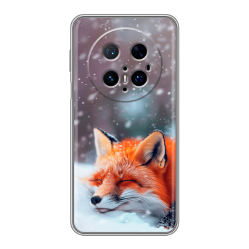Силиконовый чехол на Huawei Mate 70 Pro с принтом лиса Силиконовый чехол на Huawei Mate 70 Pro с принтом лиса