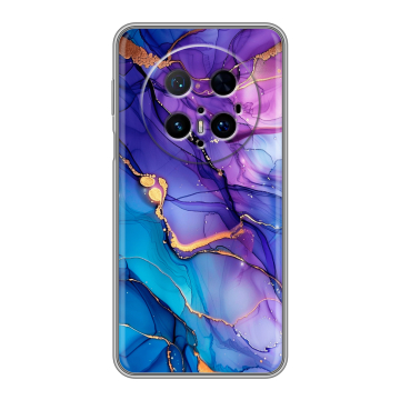 Силиконовый чехол на Huawei Mate 70 Pro с принтом синий мрамор Силиконовый чехол на Huawei Mate 70 Pro с принтом синий мрамор
