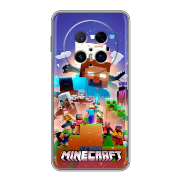 Силиконовый чехол на Huawei Mate 70 Pro с принтом Майнкрафт Minecraft