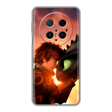 Силиконовый чехол на Huawei Mate 70 Pro с принтом Как приручить дракона