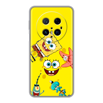 Силиконовый чехол на Huawei Mate 70 Pro с принтом Спанч боб Спанчбоб