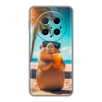 Силиконовый чехол на Huawei Mate 70 Pro с принтом Капибара Силиконовый чехол на Huawei Mate 70 Pro с принтом Капибара