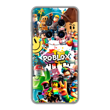 Силиконовый чехол на Huawei Mate 70 Pro с принтом Roblox Роблокс