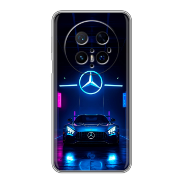 Силиконовый чехол на Huawei Mate 70 Pro с принтом Mercedes Мерседес