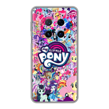 Силиконовый чехол на Huawei Mate 70 Pro с принтом My little pony Дружба чудо