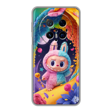 Силиконовый чехол на Huawei Mate 70 Pro с принтом Labubu Лабубу