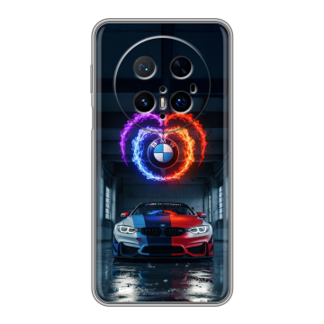 Силиконовый чехол на Huawei Mate 70 Pro с принтом BMW БМВ Силиконовый чехол на Huawei Mate 70 Pro с принтом BMW БМВ