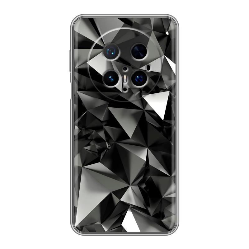 Силиконовый чехол на Huawei Mate 70 Pro с принтом Черные кристаллы Силиконовый чехол на Huawei Mate 70 Pro с принтом Черные кристаллы